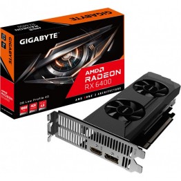 Placa video Gigabyte AMD Radeon RX 6400 D6 Low Profile, 4 GB GDDR6, 64 Bit